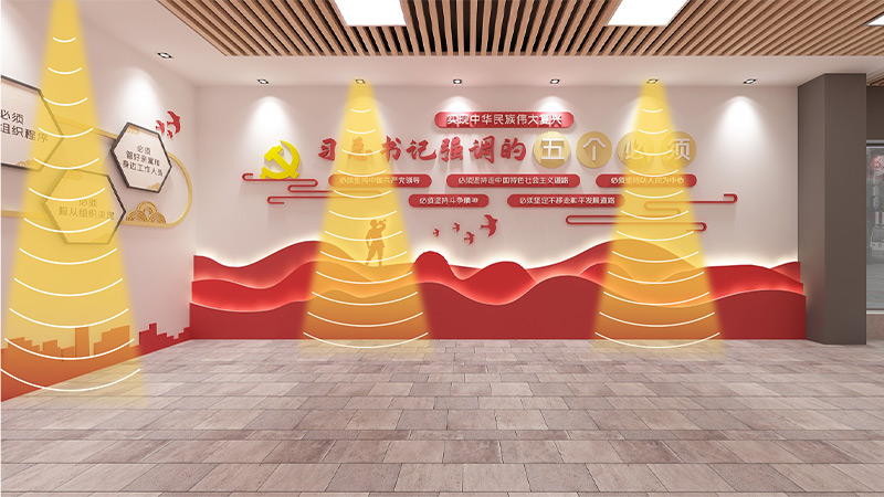 黨建活動室定向揚聲器，聲音分區示意圖